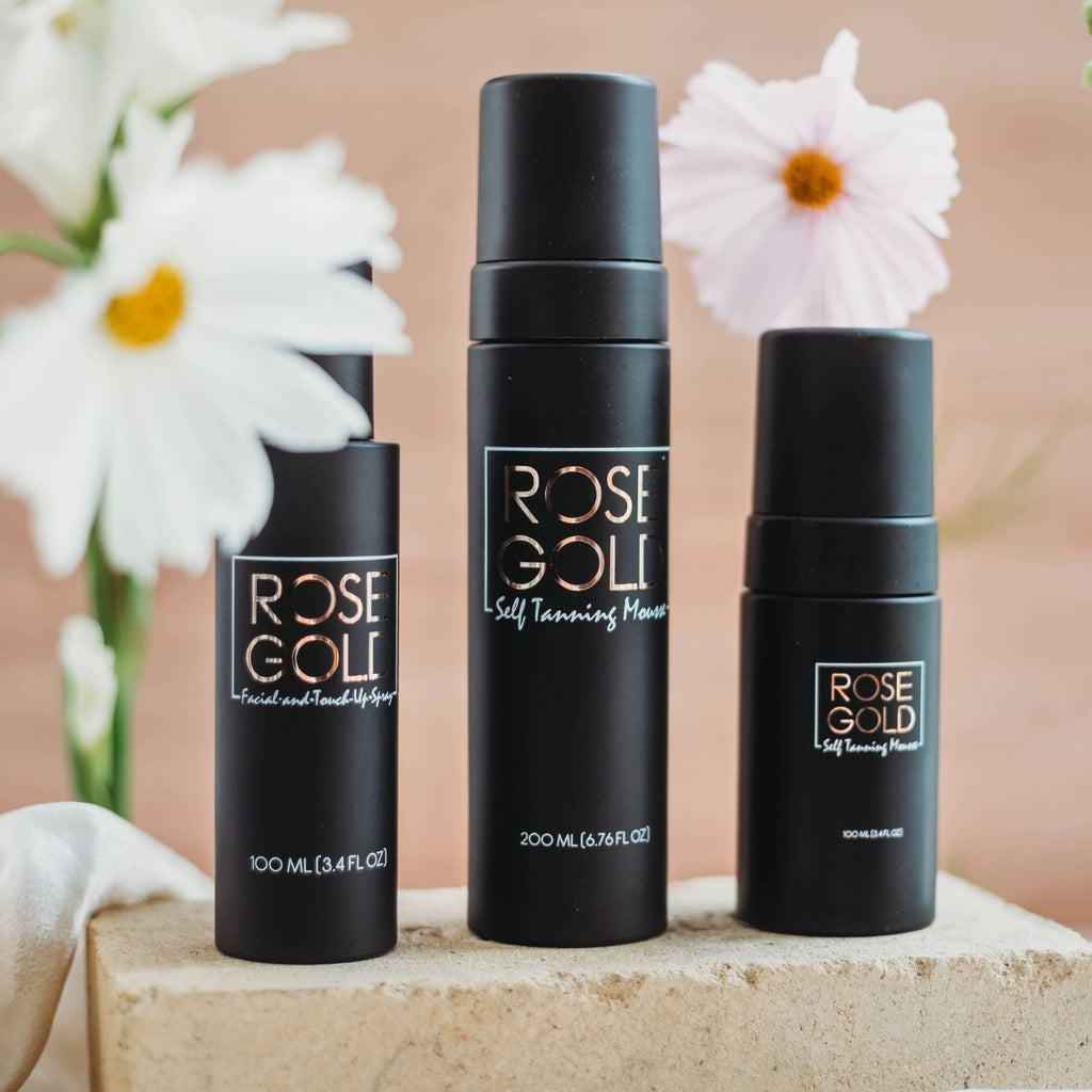Face & Body Self Tanning Bundle — Complete Head-to-Toe Glow Collection | Rose Gold Sunless