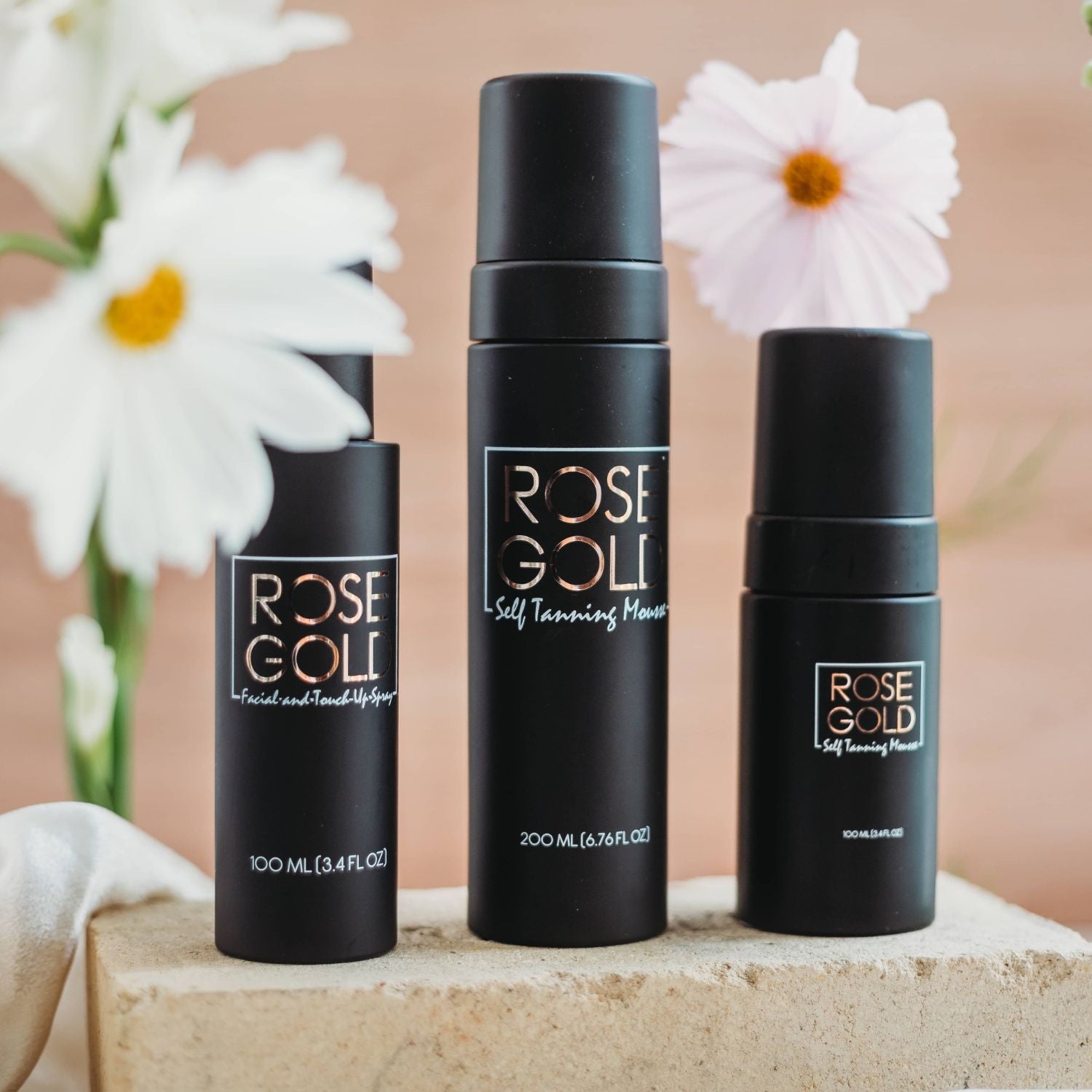 Face & Body Self Tanning Bundle — Complete Head-to-Toe Glow Collection | Rose Gold Sunless