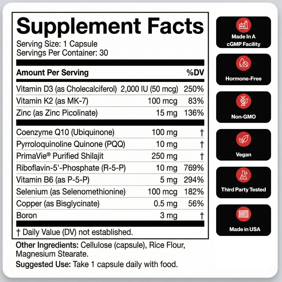 Testolite® RedSync™ — Cellular Energy & Vitality Formula | Testolite