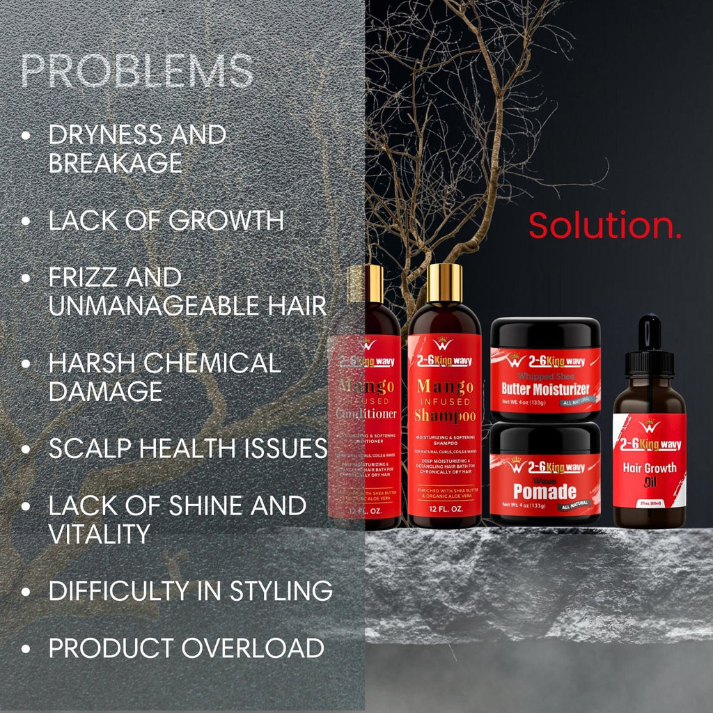 Natural Hair Care Essentials Bundle for Waves & Coarse Hair (Junkie Pack)
