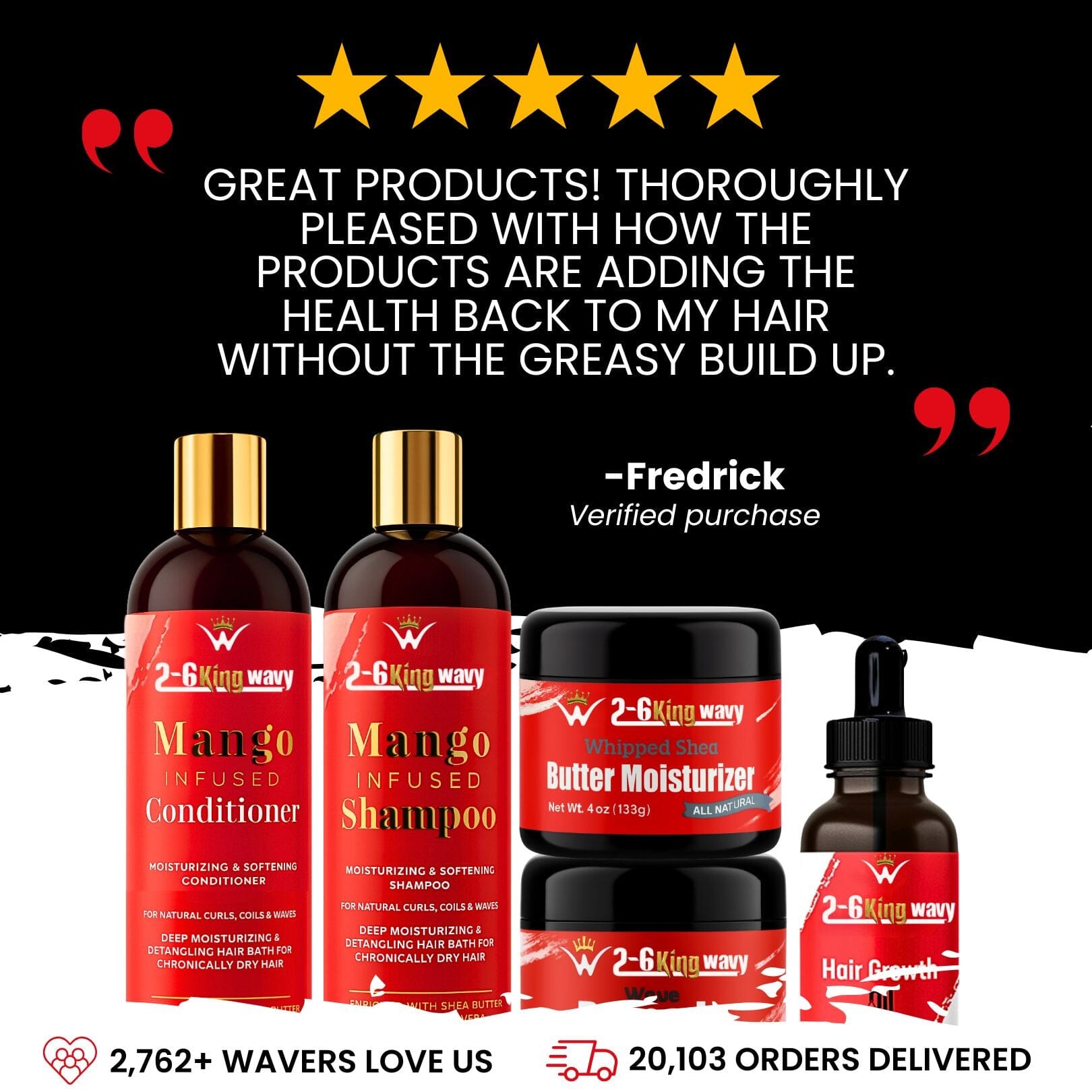Natural Hair Care Essentials Bundle for Waves & Coarse Hair (Junkie Pack)