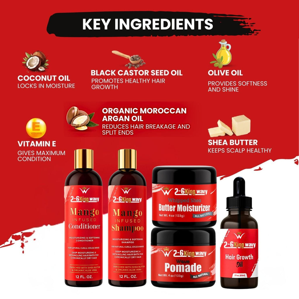 Natural Hair Care Essentials Bundle for Waves & Coarse Hair (Junkie Pack)