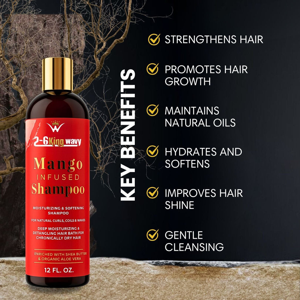 Mango Moisturizing Shampoo for Waves & Coarse Hair (Shampoo Bottle)