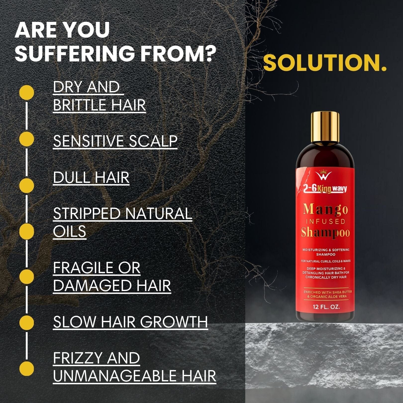 Infused Mango Shampoo 12 FL OZ Premium Quality (10% Off)