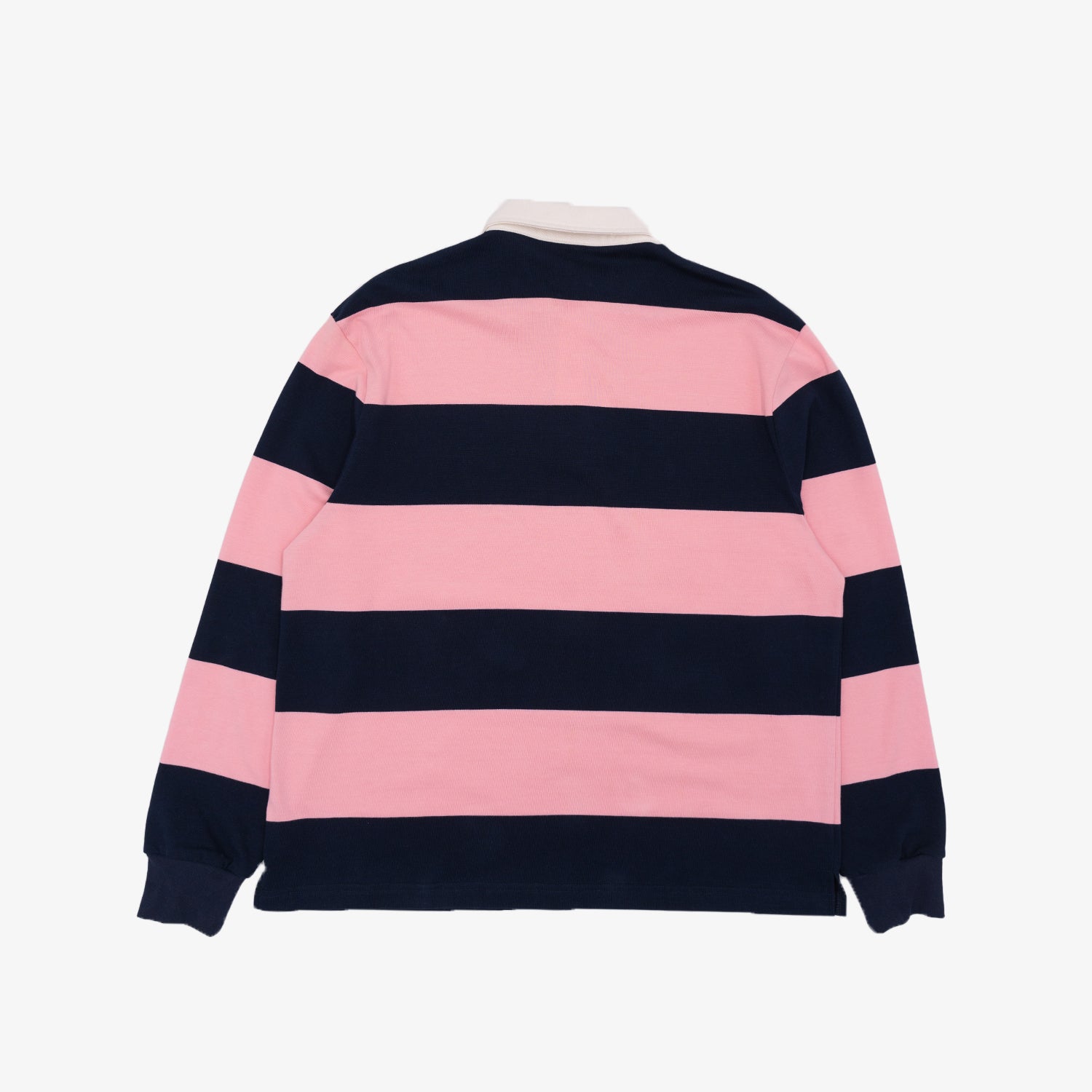 Classic Striped Rugby Shirt in Pink and Navy