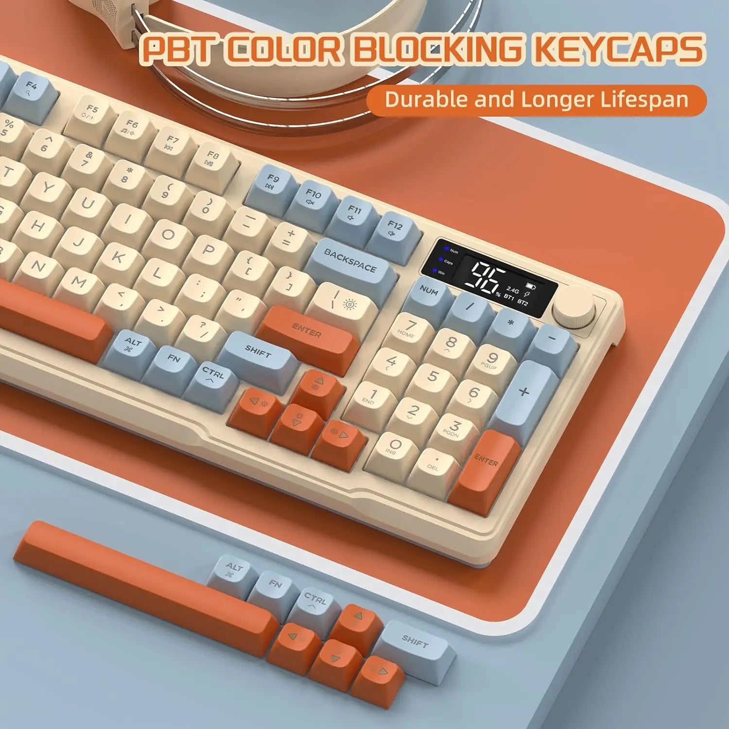 M96 Wireless Mechanical Gaming Keyboard — 94 Keys, 2.4GHz, LED Backlight | Electronics Den