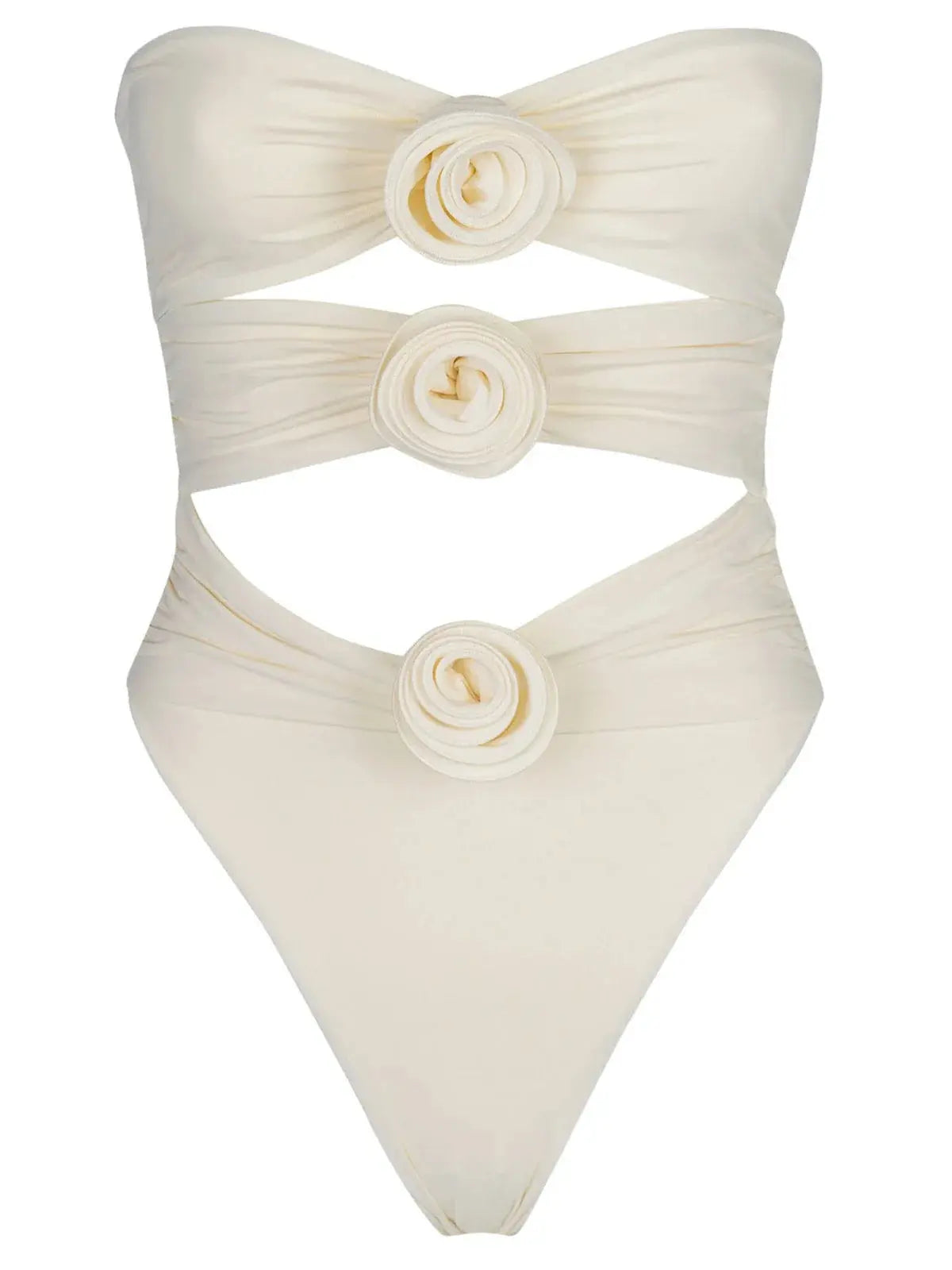 White & Pink One Piece Women's Swimsuit - Flattering Fit, Premium Quality
