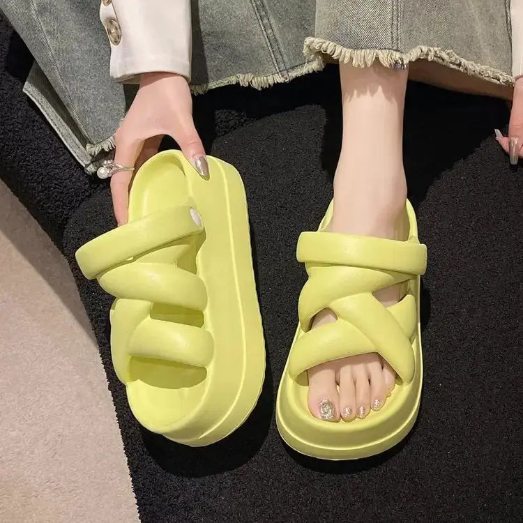 Sexikinis Swim Thick Sole Sandals Women's Summer Shoes: Height Boost + Comfort