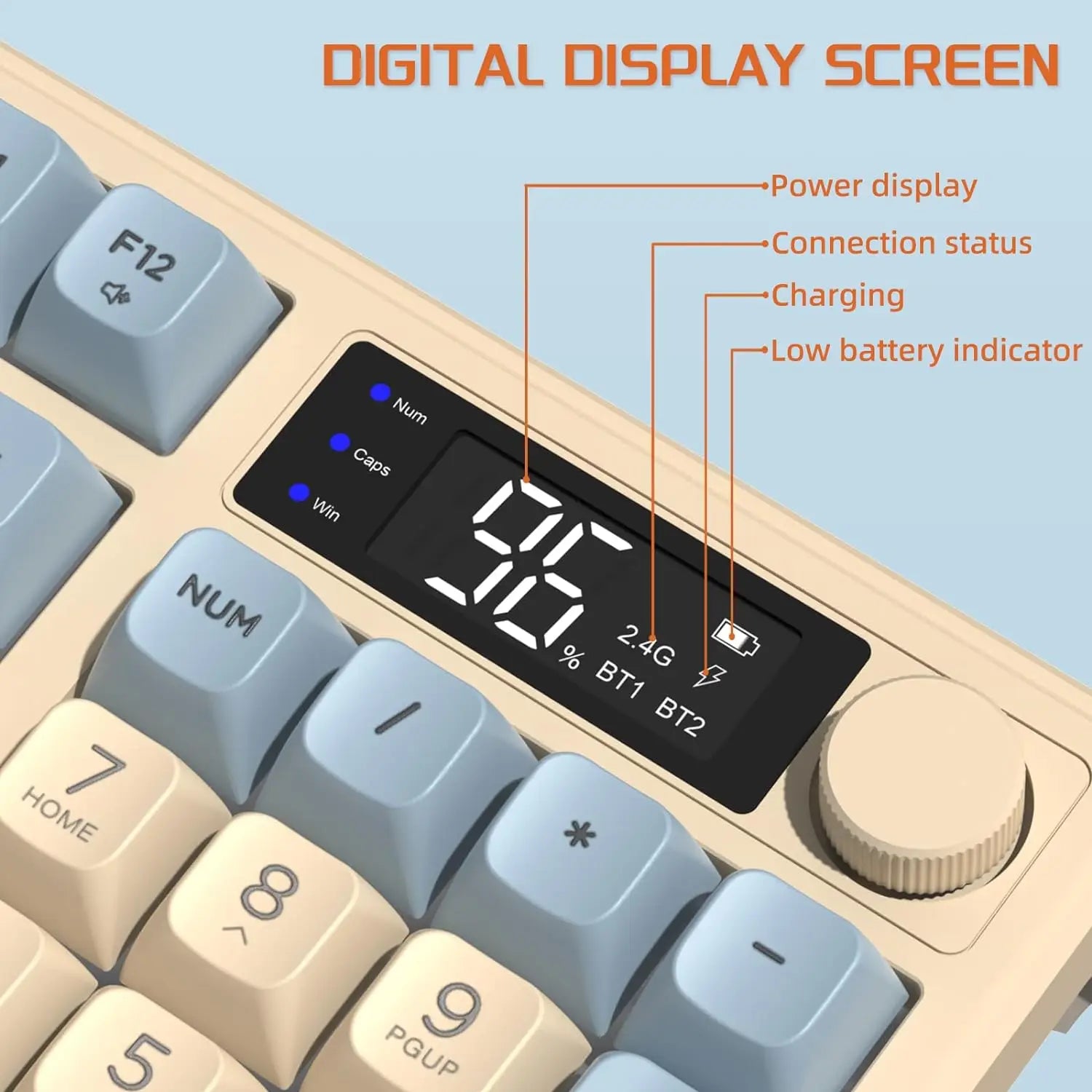 M96 Wireless Mechanical Gaming Keyboard — 94 Keys, 2.4GHz, LED Backlight | Electronics Den