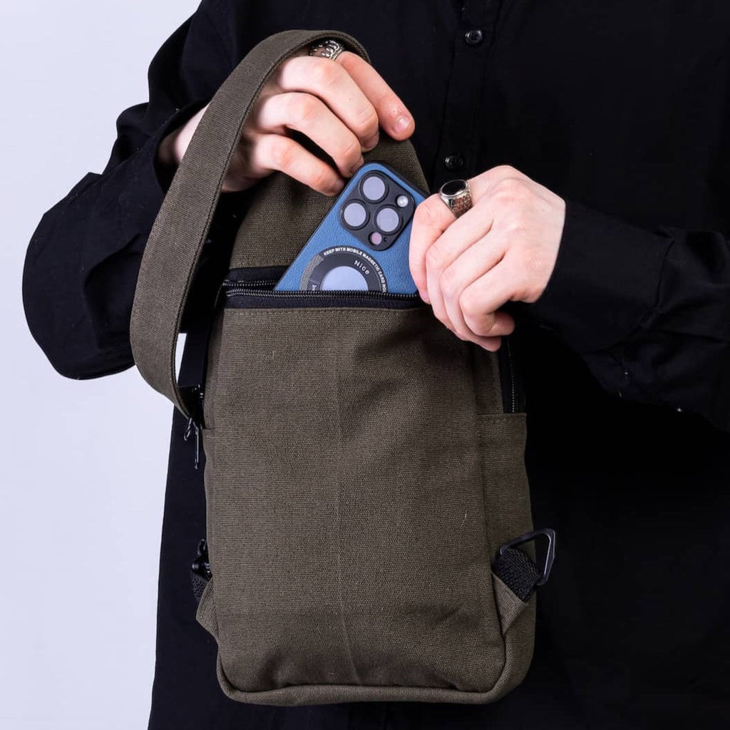 Large Canvas Crossbody Sling Bag for Men & Women | Umoja