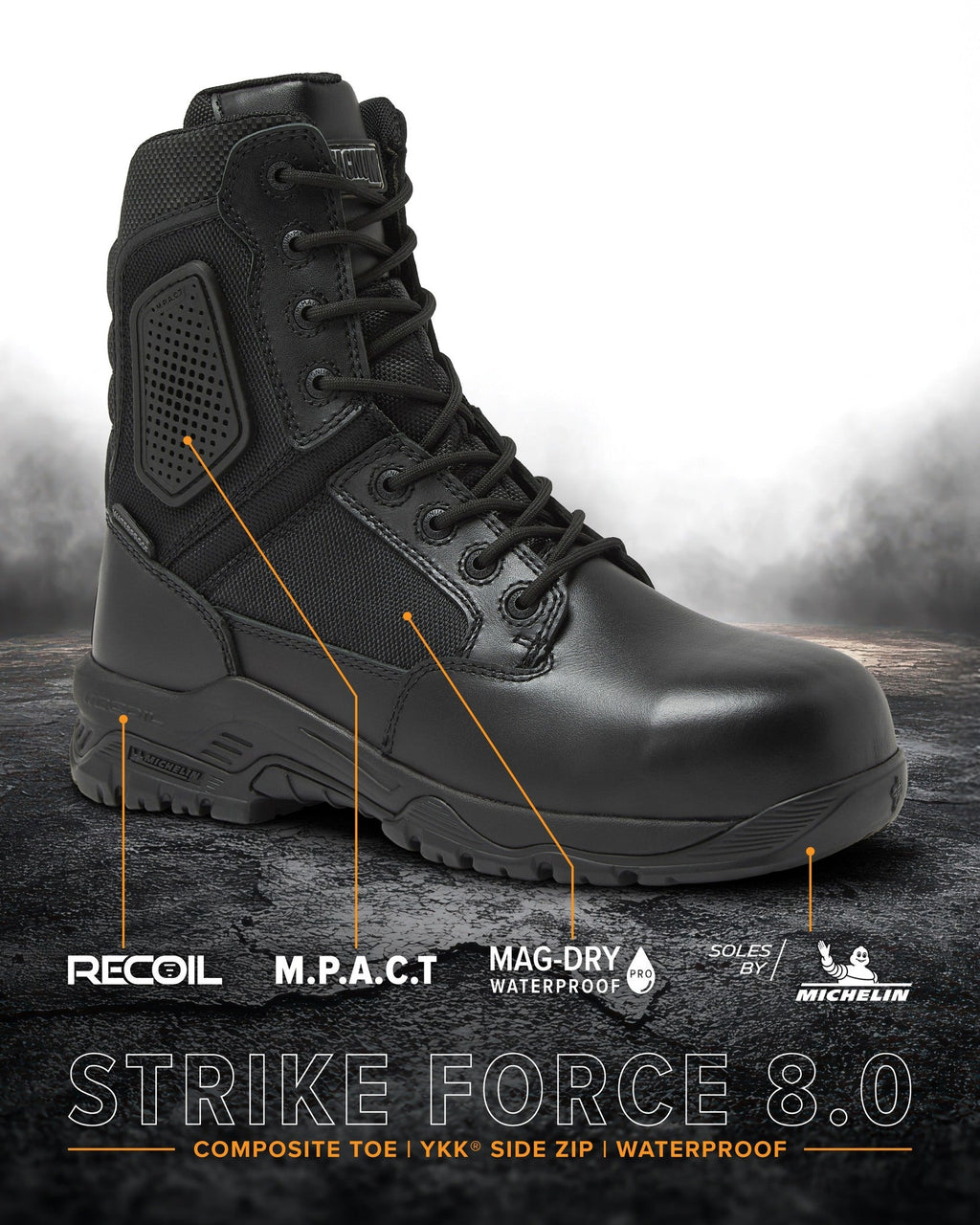 STRIKE FORCE 8" Boot SZ WP CT