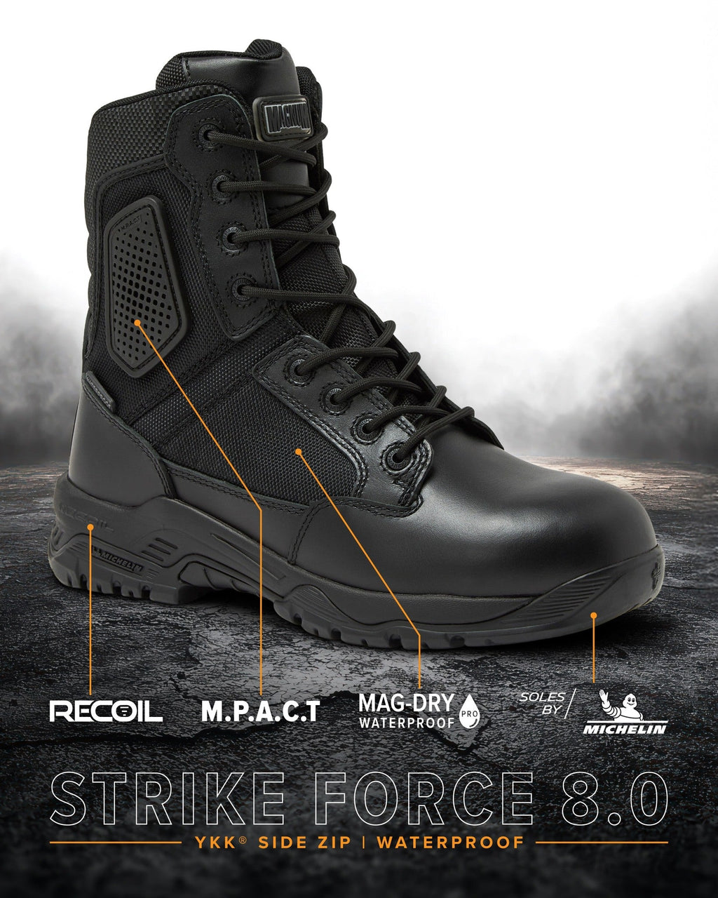 STRIKE FORCE 8" Boot SZ WP