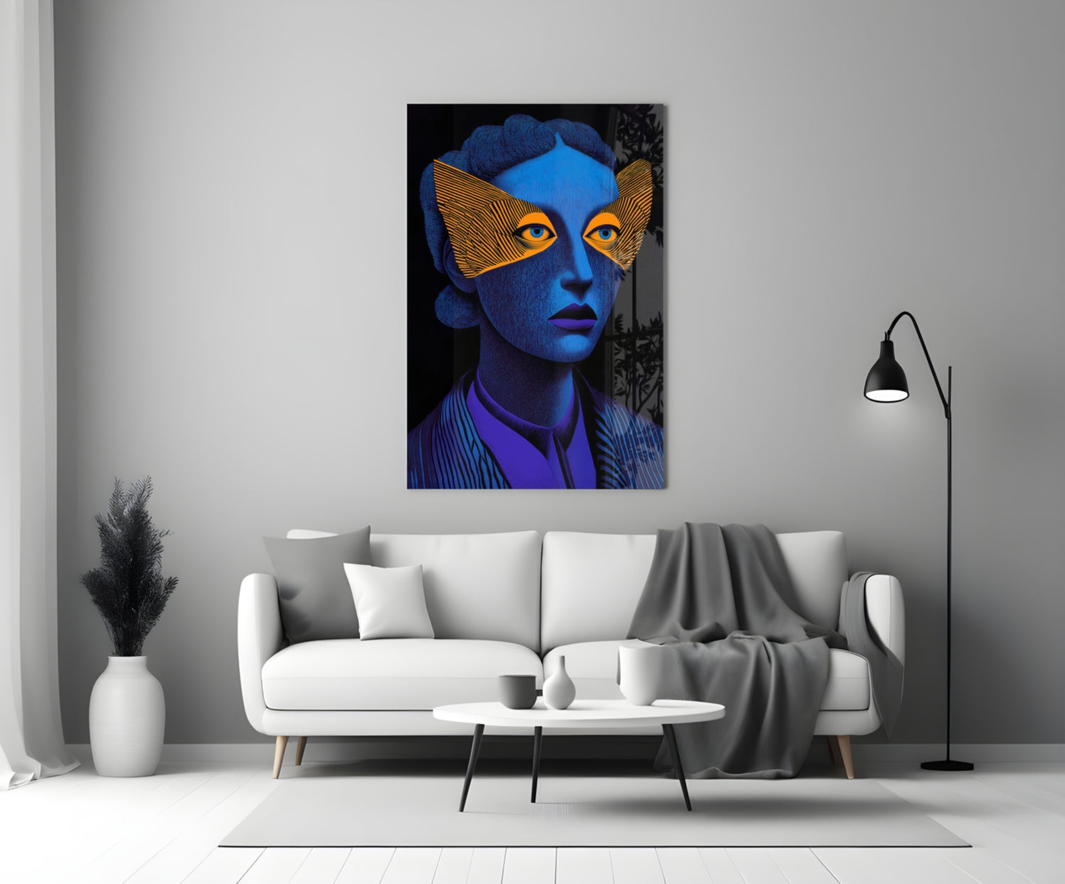 Striped Look Glass Wall Art || Designer Collection