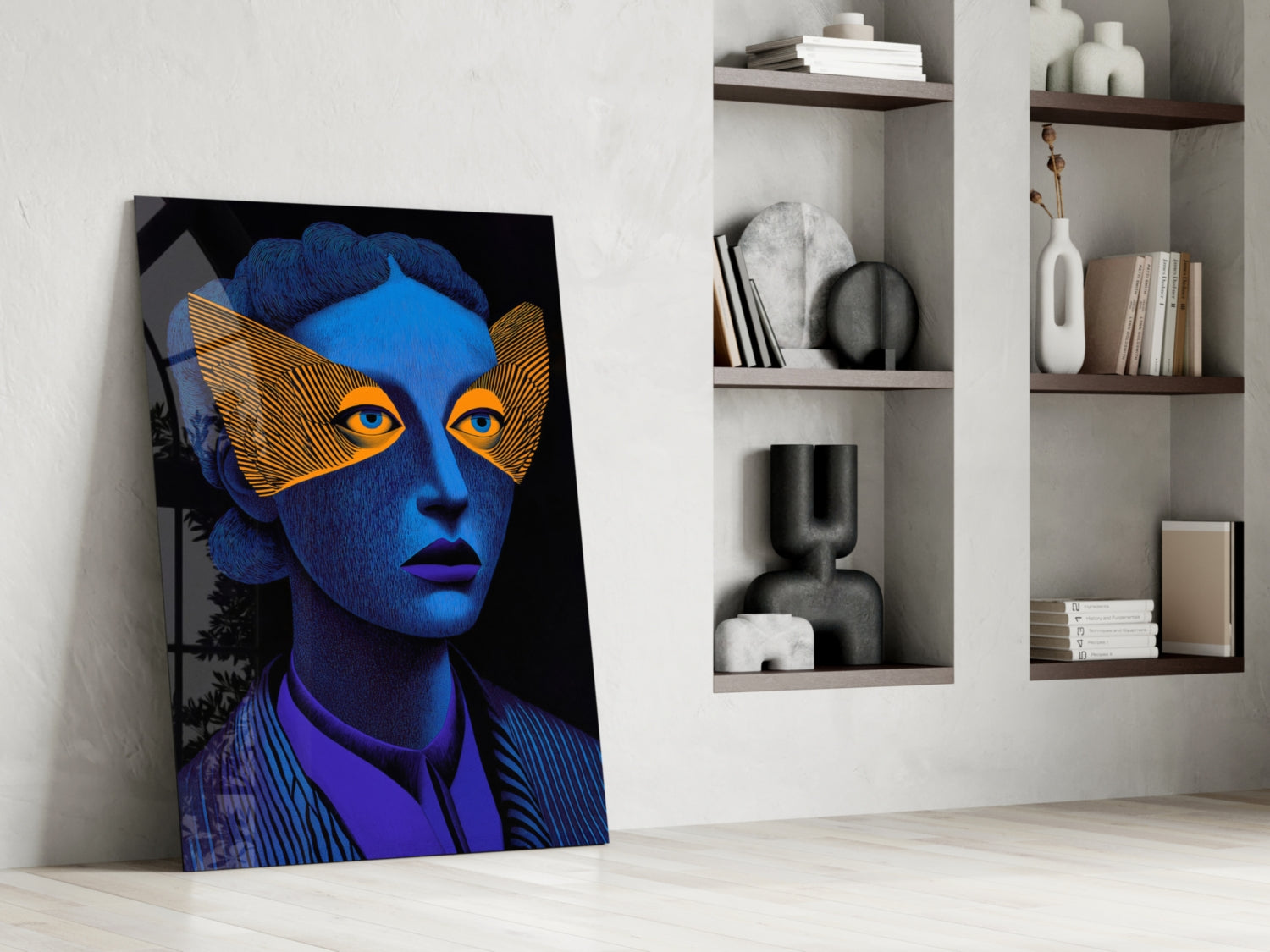 Striped Look Glass Wall Art || Designer Collection