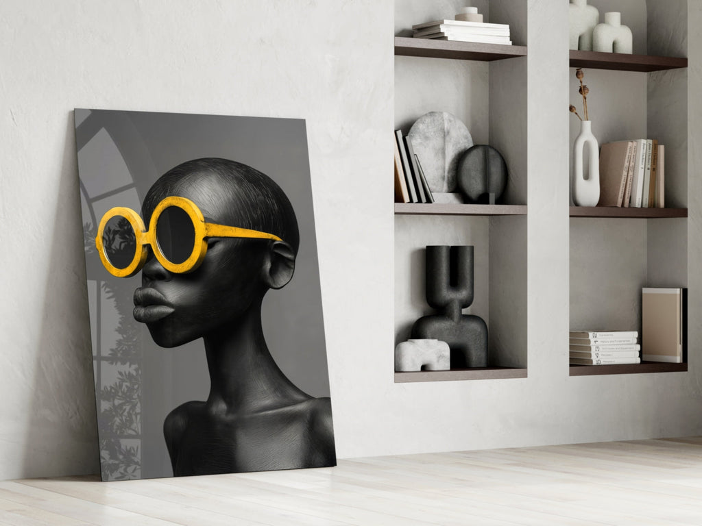 Faces of Colors Glass Wall Art || Designer Collection