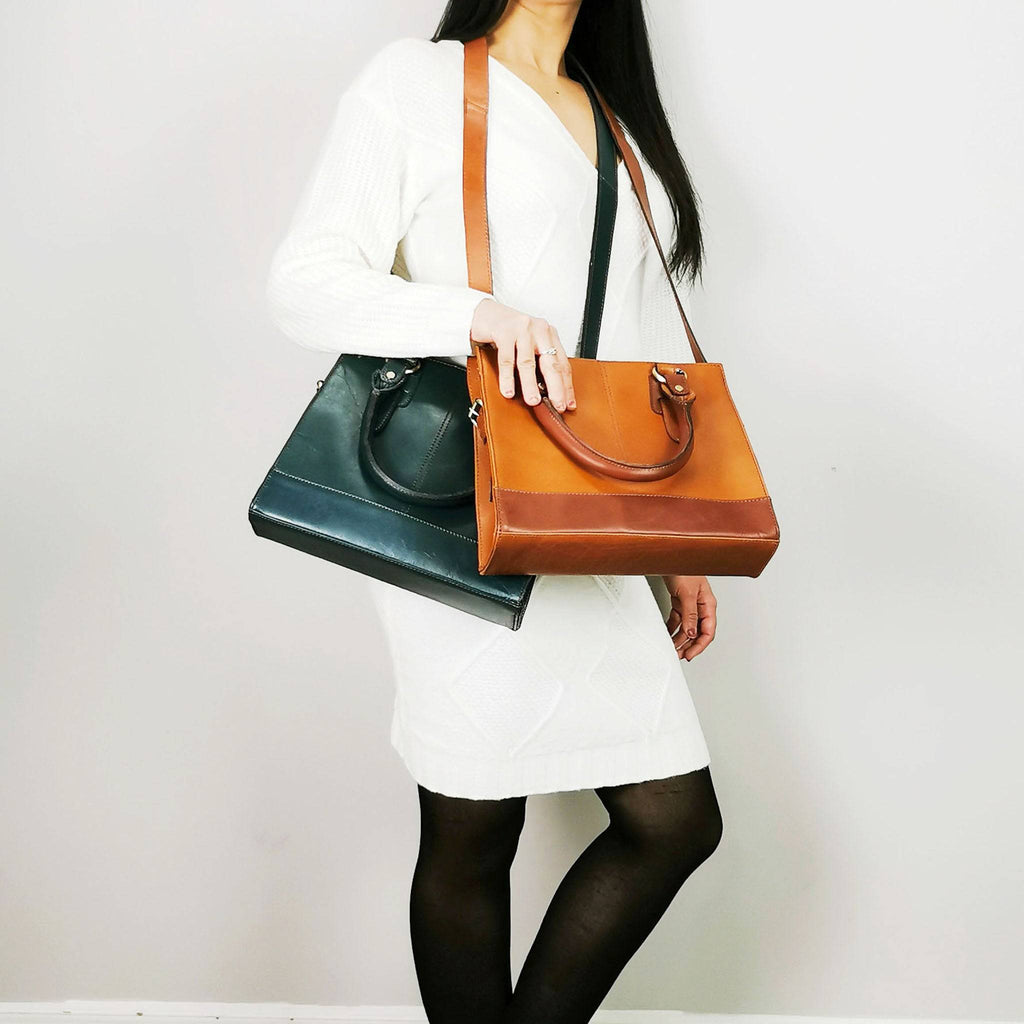 The Signature 15" Leather Laptop Bag, Tan