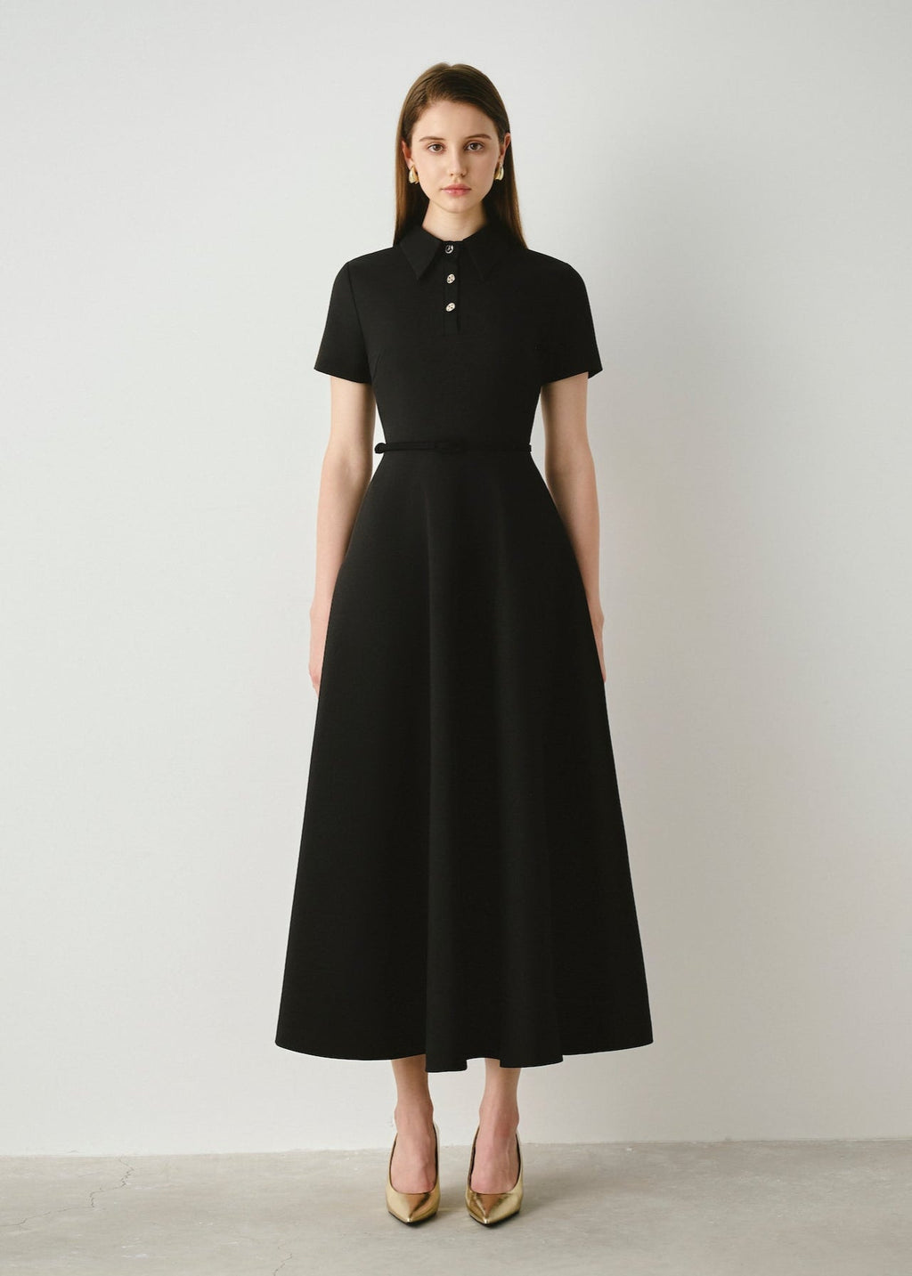 Polo Flared Midi Dress