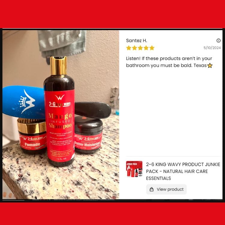 Natural Hair Care Essentials Bundle for Waves & Coarse Hair (Junkie Pack)
