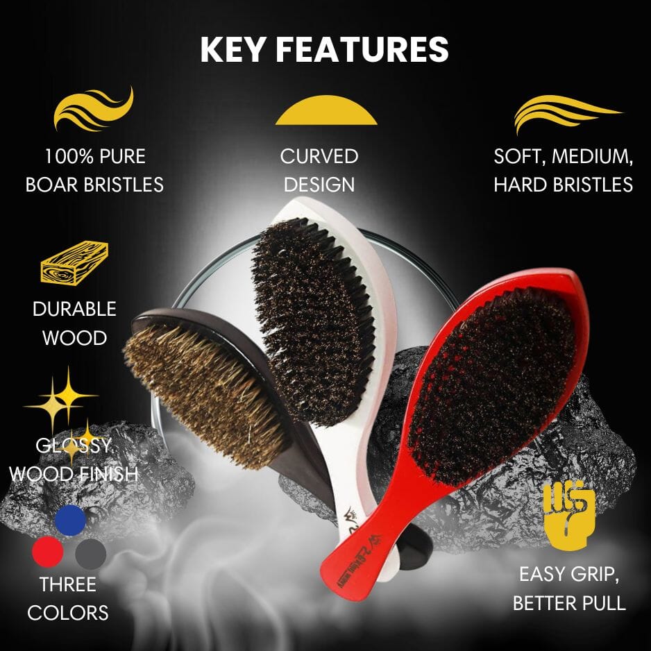 360 Wave Long Handle Curved Brush