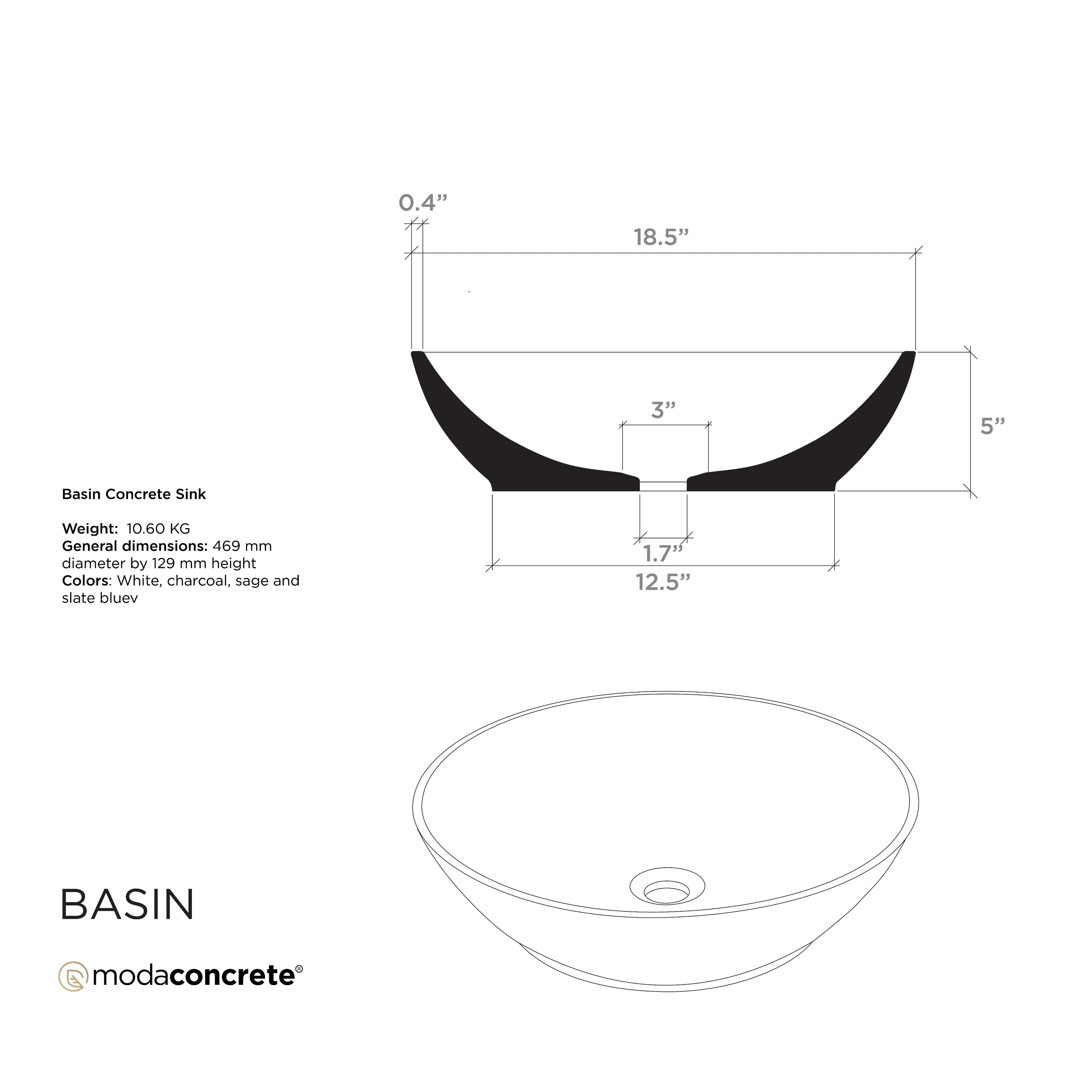 Basin Concrete Sink