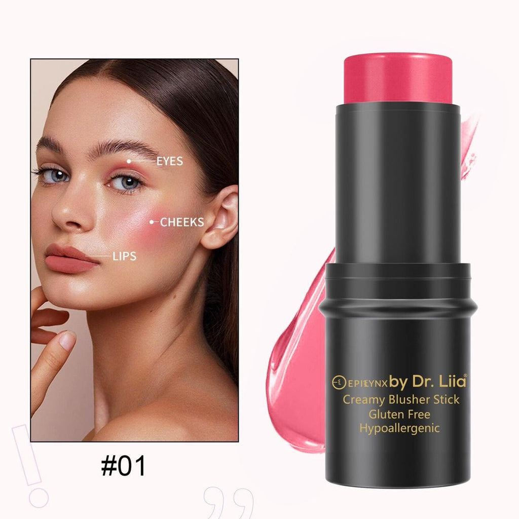 Compact Blush Stick for Cheeks, Lips, Eyes