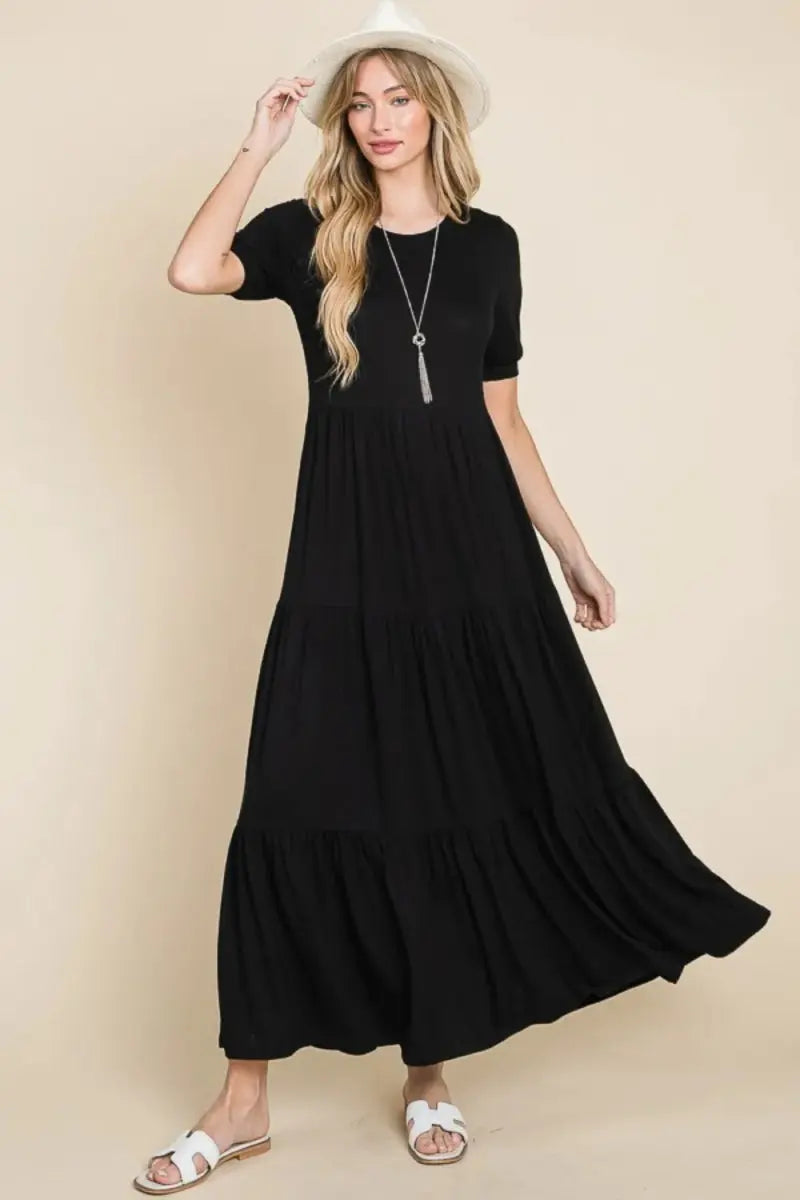 Dresses Trendsi Tiered Maxi Dress Women's Summer Casual Flowy Comfy Dress