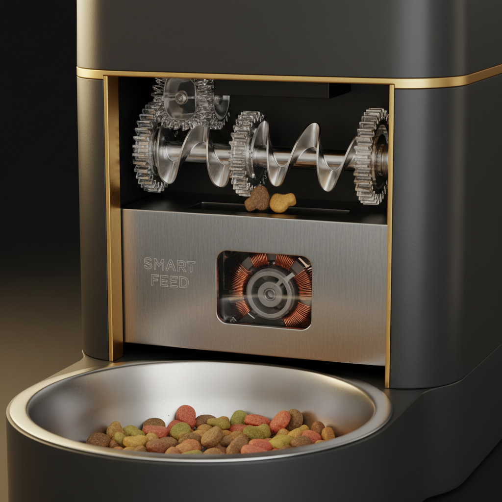 Smart pet feeder WiFi — lifestyle in-use photo