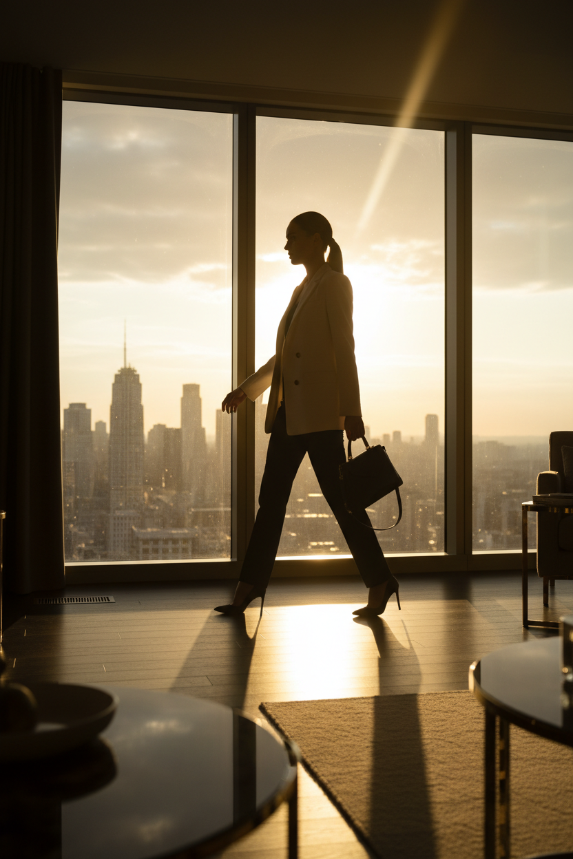 Confident Woman in Sunlight