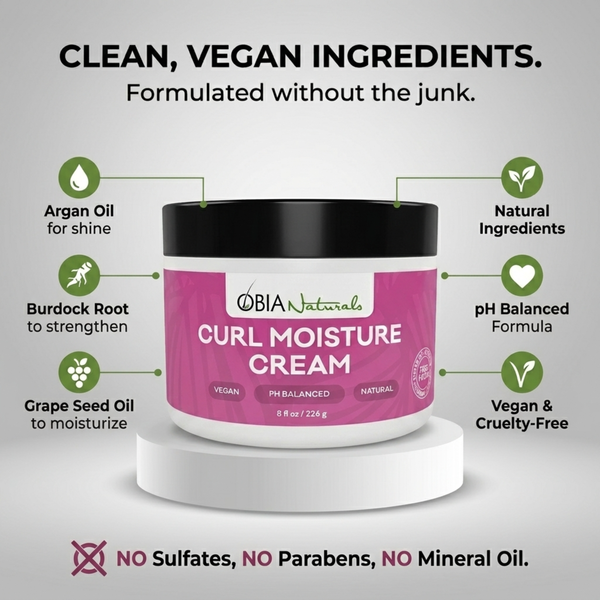 Curl Moisture Cream — Lightweight Vegan Leave-In Conditioner