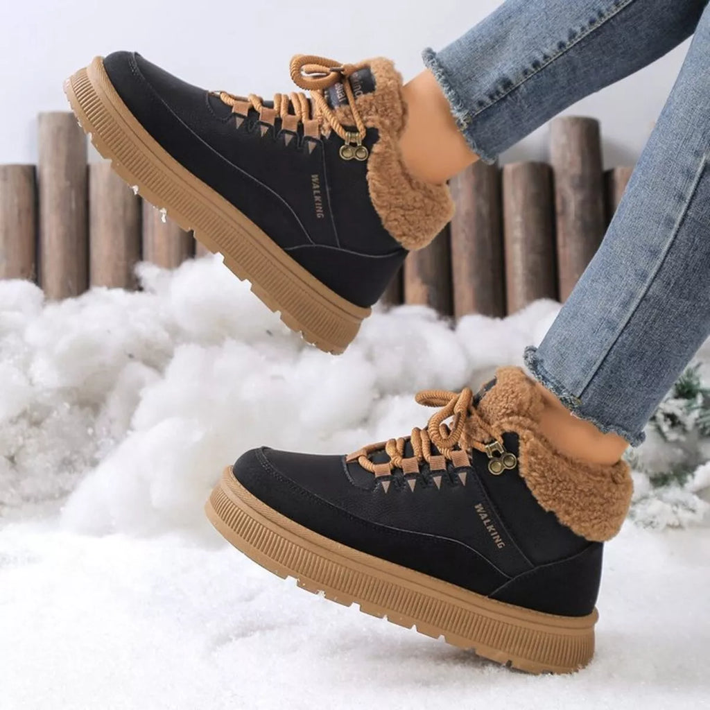Lace Up Platform Ankle Boots