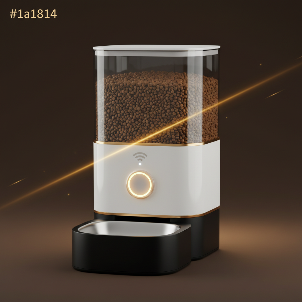 Smart pet feeder WiFi — full product context shot