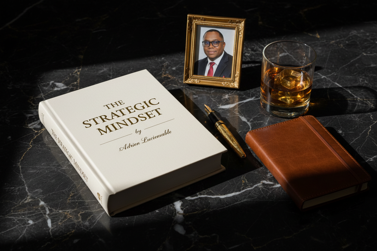 The Strategic Mindset book luxury flat lay