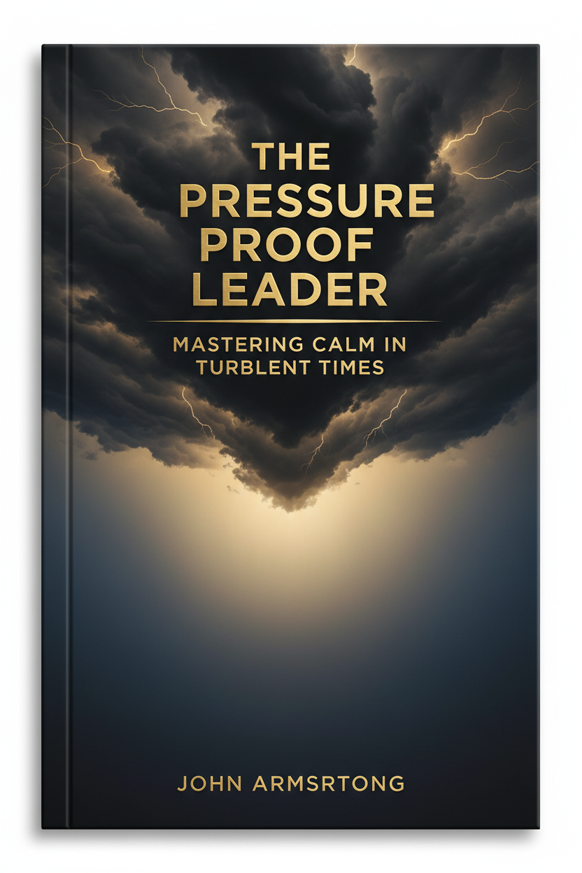 Premium ebook cover for The Pressure Proof Leader: Mastering Calm in Turbulent Times