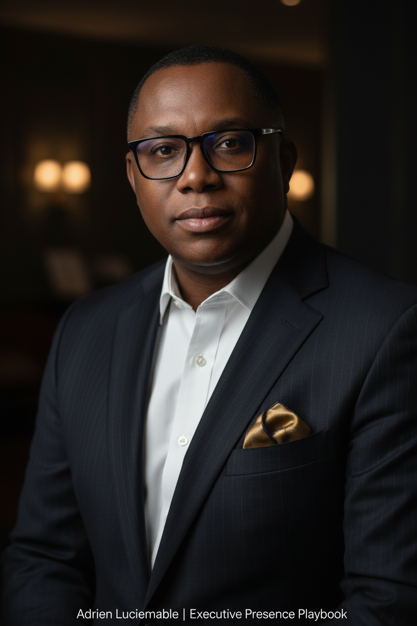 Adrien Luciemable commanding presence portrait