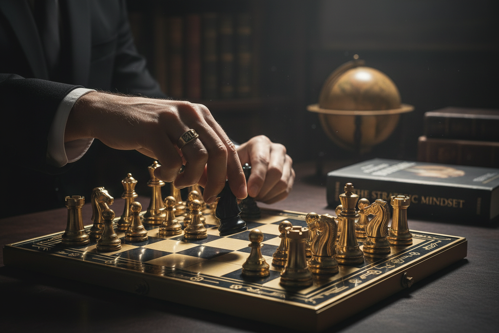 Adrien Luciemable playing chess symbolizing strategic mindset