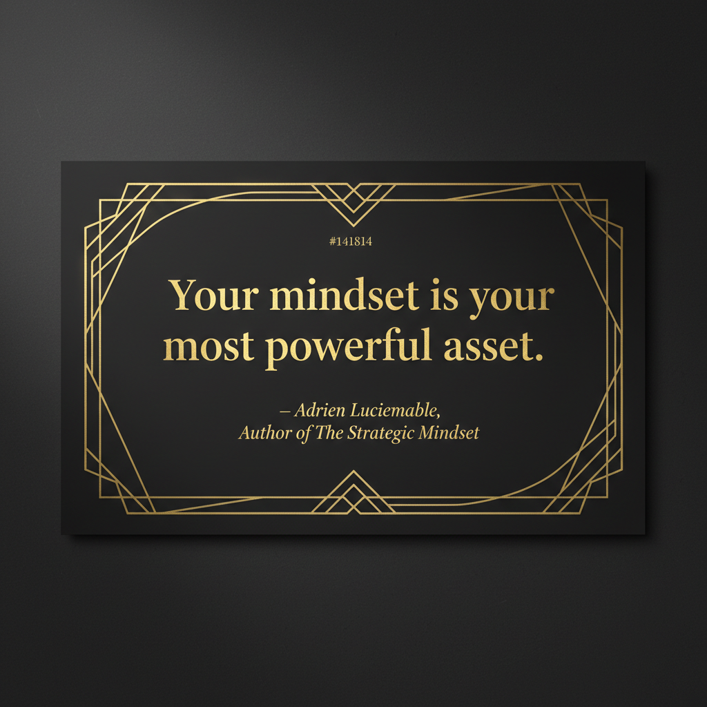 Your mindset is your most powerful asset — Adrien Luciemable quote