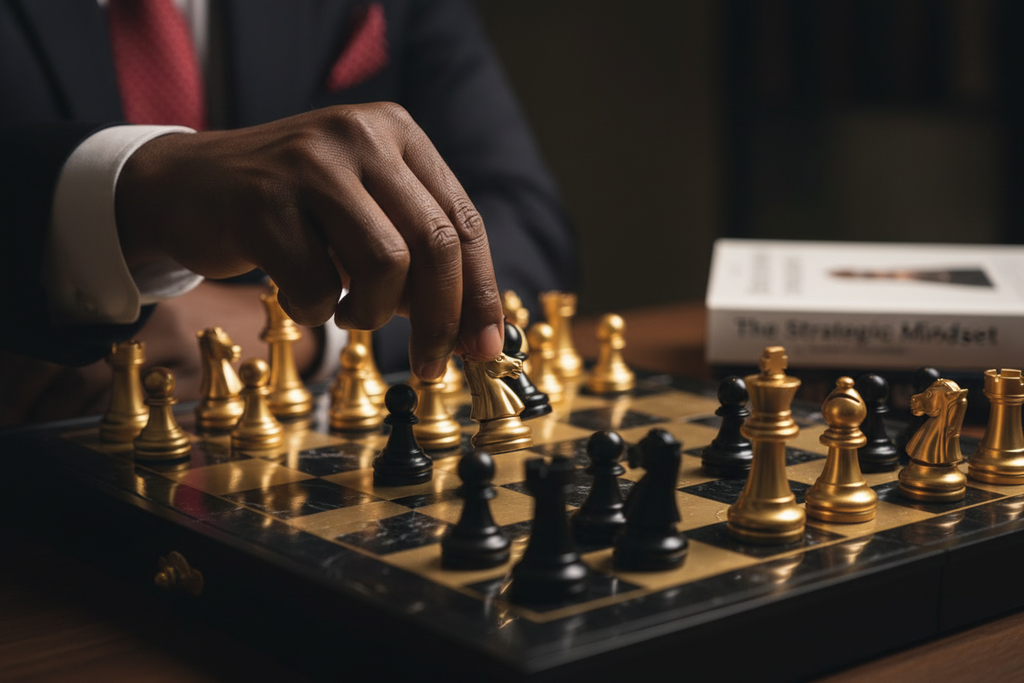 Adrien Luciemable playing chess symbolizing strategic mindset