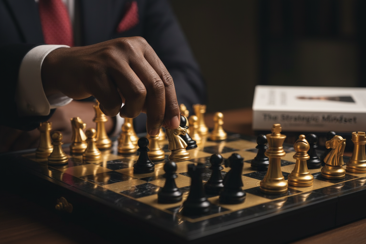 Adrien Luciemable playing chess symbolizing strategic mindset