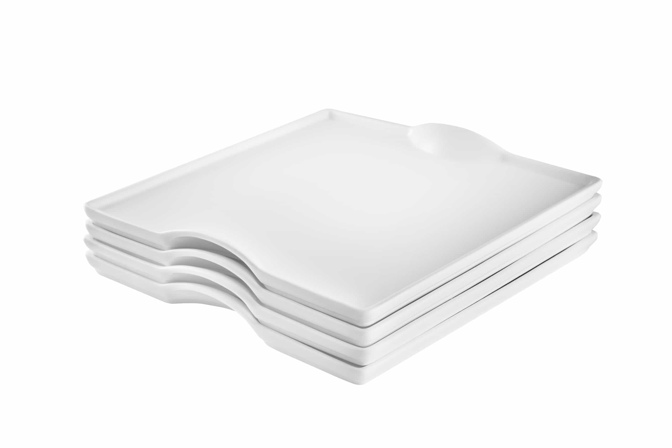 Square Porcelain Dinnerware Set — 20-Piece Service for 4 | Little White Dish