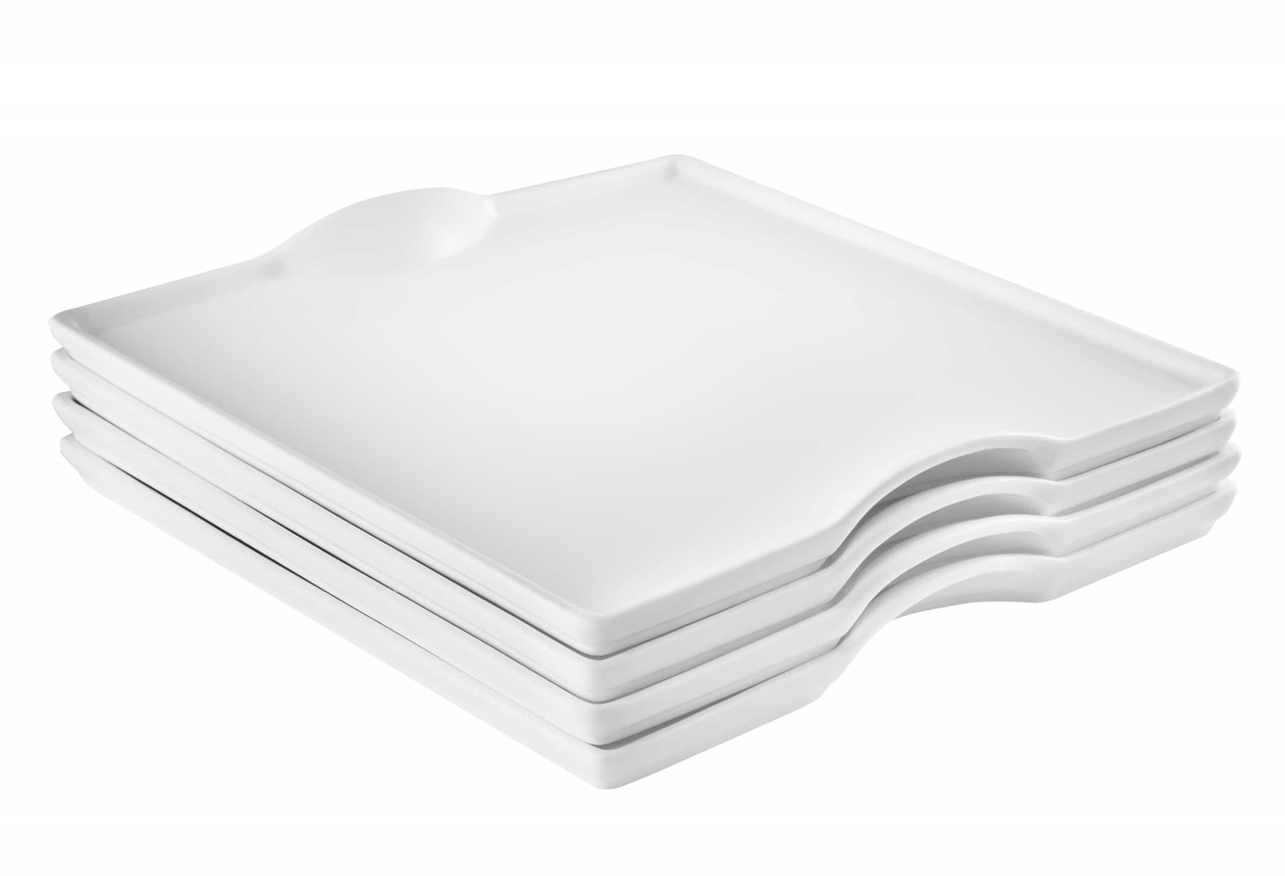 Square Porcelain Dinnerware Set — 20-Piece Service for 4 | Little White Dish