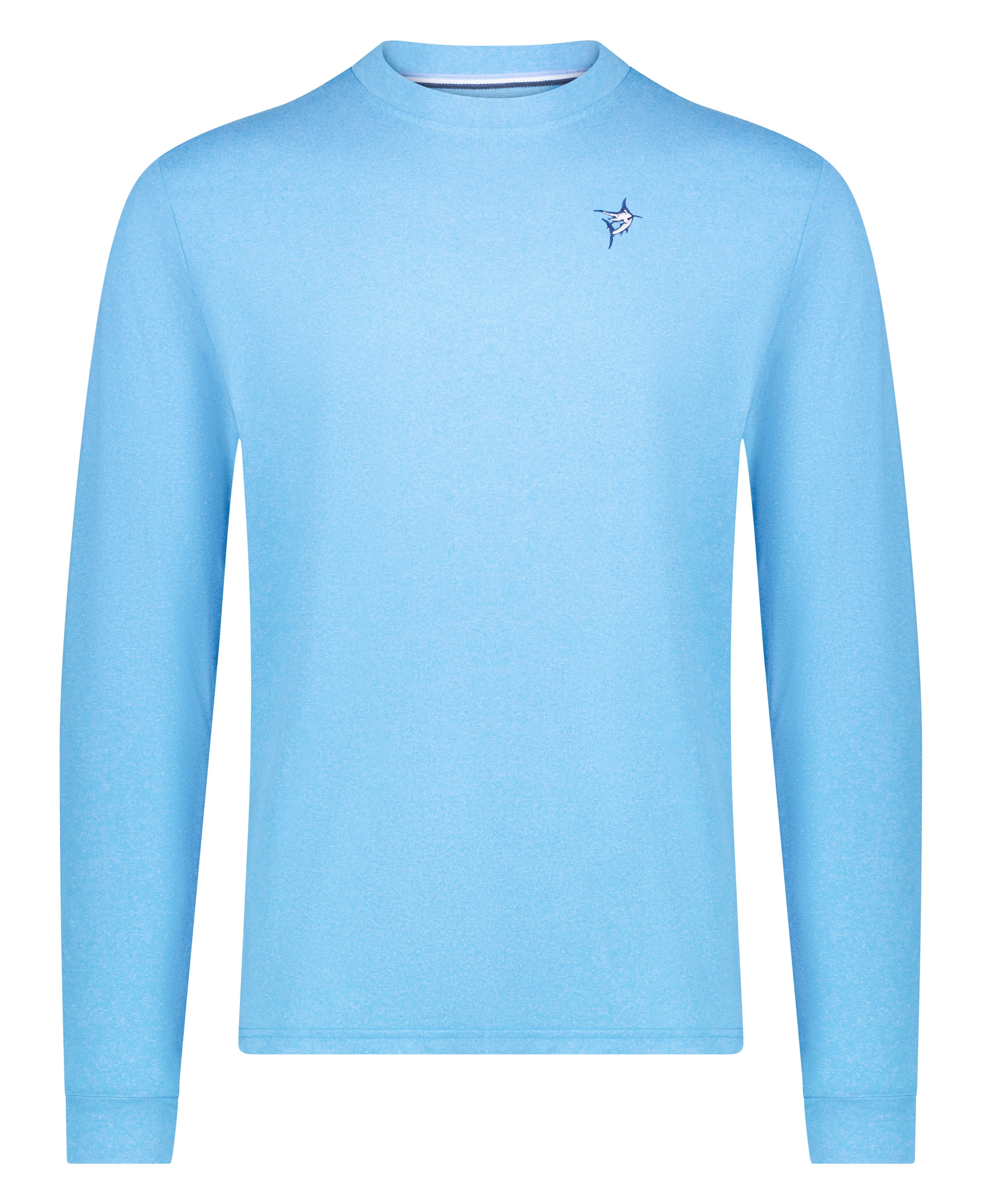 Dockside Performance Long Sleeve — UV50, 360° Flex, Speed-Dry | Ocean Blue | White Water Life