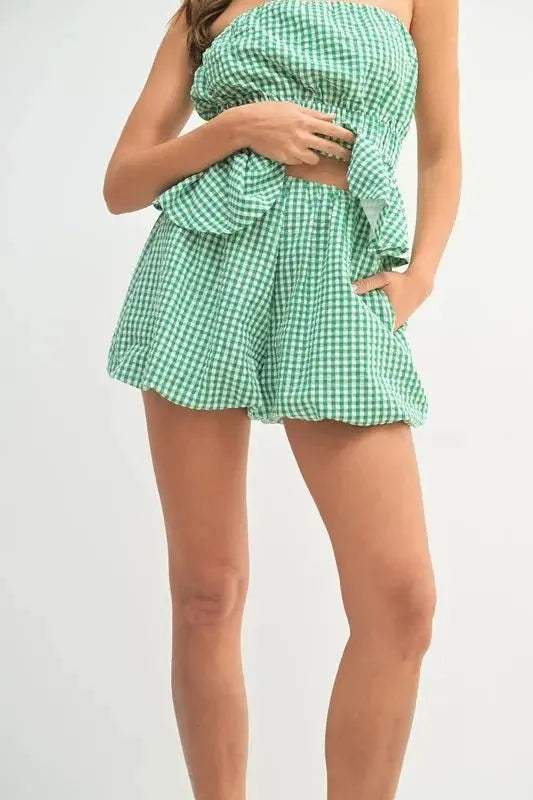 Women's Two Piece Set Two Piece Set - Gingham - Cute Women's Outfit