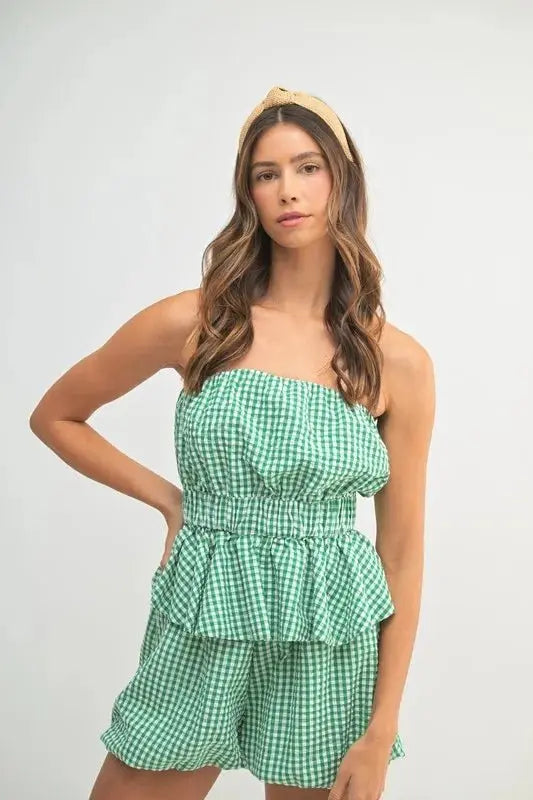 Women's Two Piece Set Two Piece Set - Gingham - Cute Women's Outfit