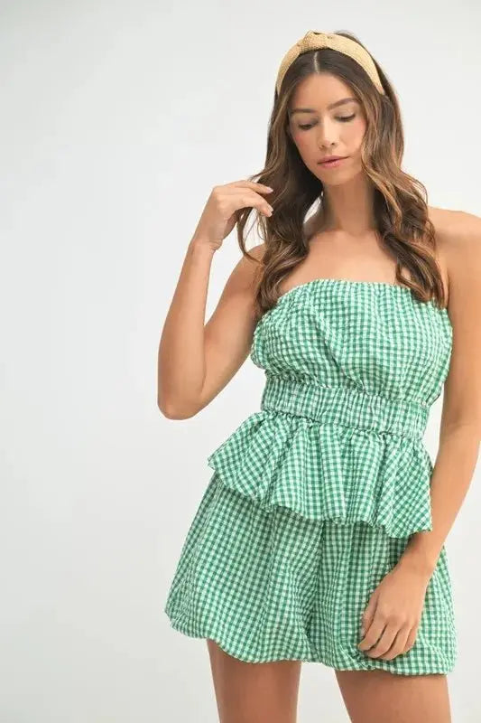 Women's Two Piece Set Two Piece Set - Gingham - Cute Women's Outfit