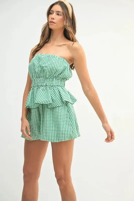 Women's Two Piece Set Two Piece Set - Gingham - Cute Women's Outfit