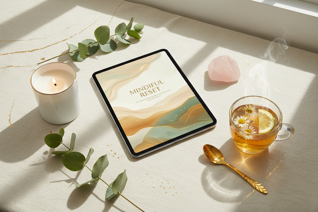 Mindful Reset — Editorial Flat-Lay