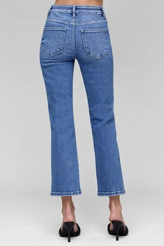 Plus Size Trendsi Jeans Straight Leg Tummy Control