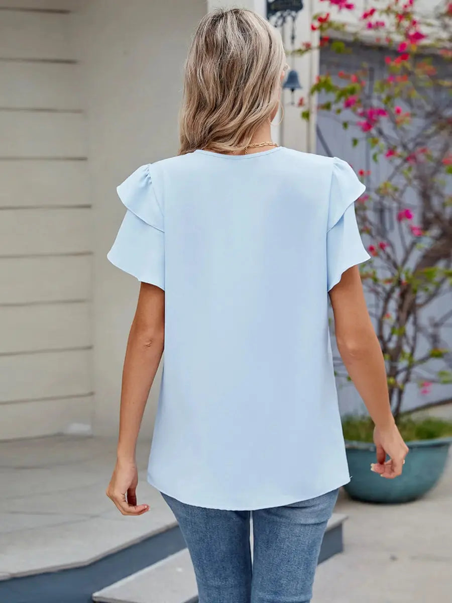 Women's Blouse Blouse - Ruffle Sleeve - Casual & Comfy Top