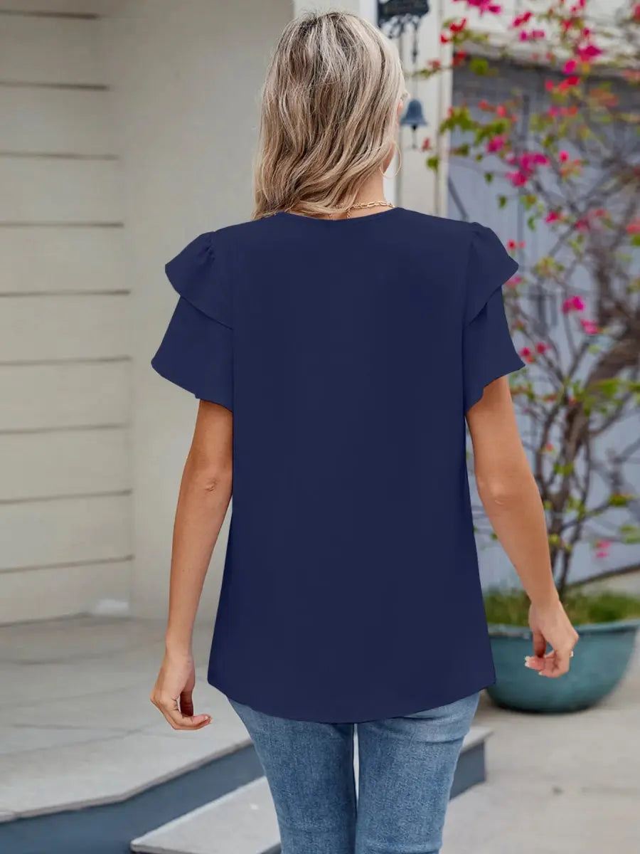 Women's Blouse Blouse - Ruffle Sleeve - Casual & Comfy Top