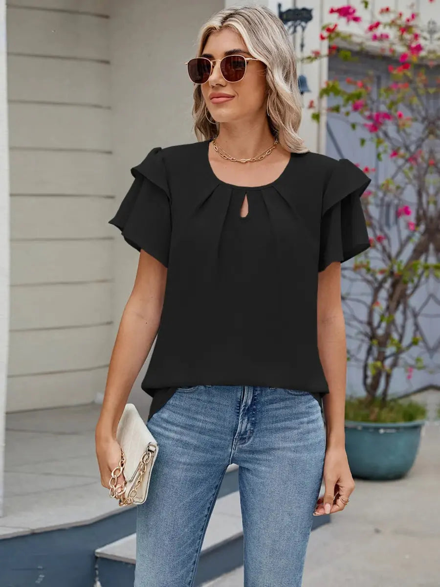 Women's Blouse Blouse - Ruffle Sleeve - Casual & Comfy Top